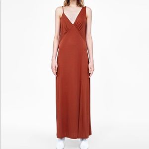 Zara - Terracotta Asymmetrical Strappy Dress, Large